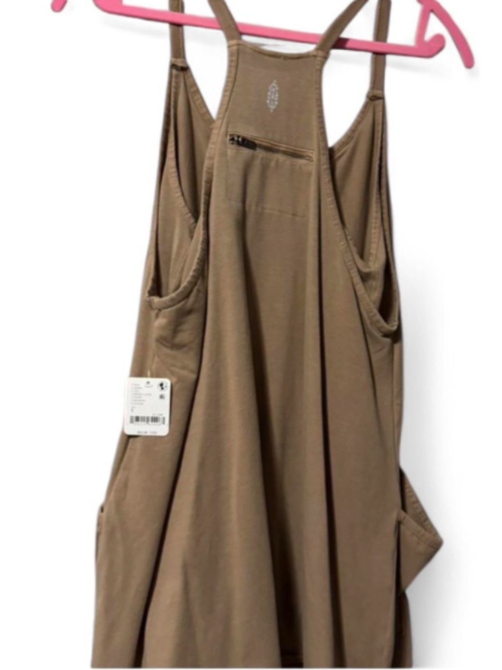 NWT Free People Movement Hot Shot Mini Dress Mocha Latte Oversized - Picture 5 of 5